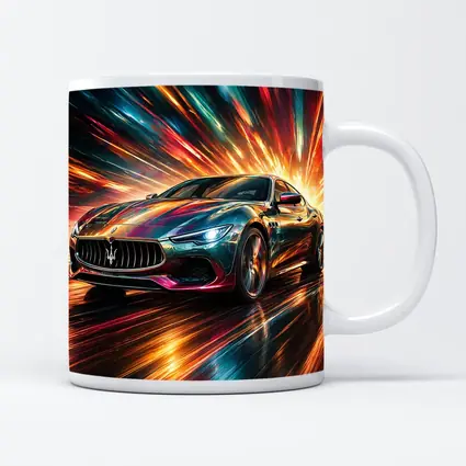 Maserati Quattroporte Colorful Abstract Speed Art