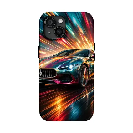 Maserati Quattroporte Colorful Abstract Speed Art