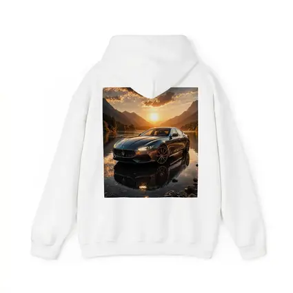 Maserati Quattroporte Sunset Mountain Lake Reflection