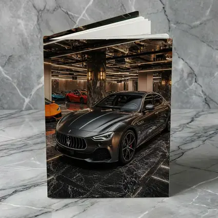 Maserati Ghibli Gray Luxury Car Showroom