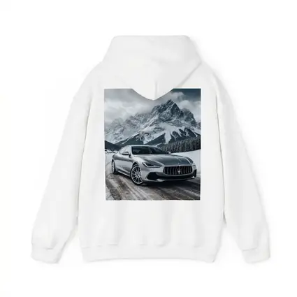 Maserati Quattroporte Silver Mountain Winter Road