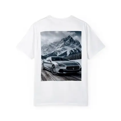 Maserati Quattroporte Silver Mountain Winter Road