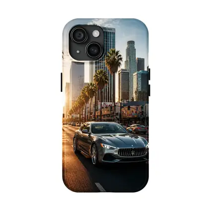 Maserati Quattroporte Cruising Los Angeles Streets