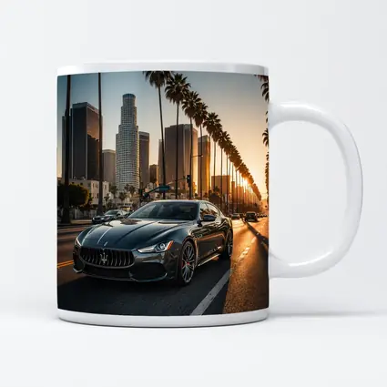 Maserati Quattroporte Cruising Los Angeles Streets