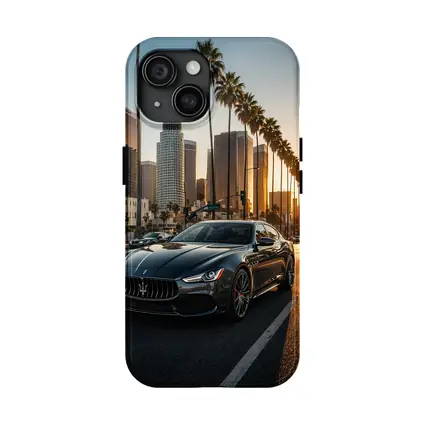 Maserati Quattroporte Cruising Los Angeles Streets