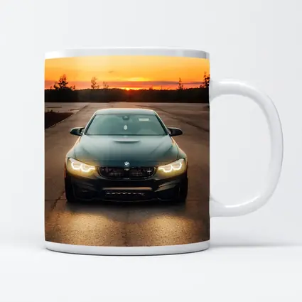 BMW M4 Matte Black Sunset Road Shot