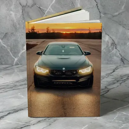 BMW M4 Matte Black Sunset Road Shot