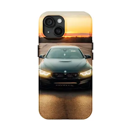 BMW M4 Matte Black Sunset Road Shot