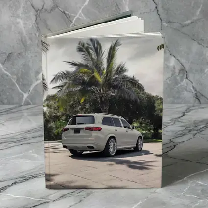 Mercedes Maybach GLS White Palm Trees Background