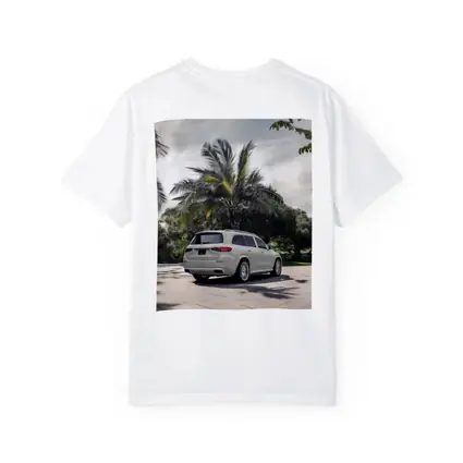 Mercedes Maybach GLS White Palm Trees Background