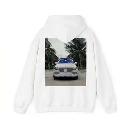 Mercedes Maybach GLS White Palm Trees Background