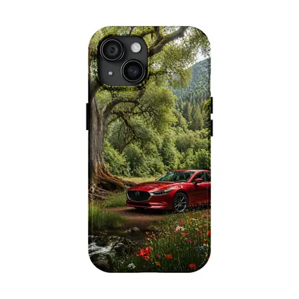 Mazda 6 Sedan Parked by Forest Stream