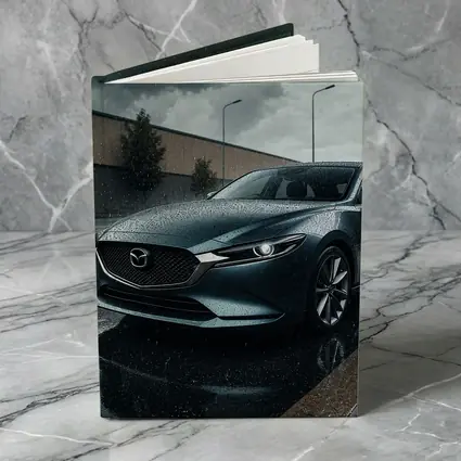 Mazda Six Sedan Rainy Street Dark Sky