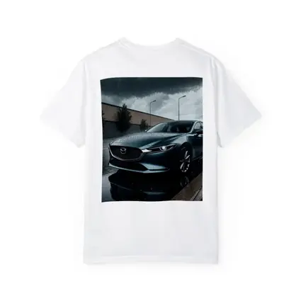 Mazda Six Sedan Rainy Street Dark Sky