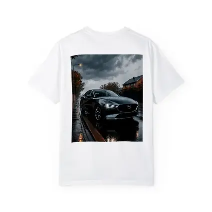 Mazda Six Sedan Wet Street Cloudy Day