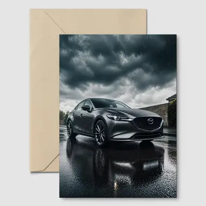 Mazda 6 Sedan Stormy Rainy Dark Sky