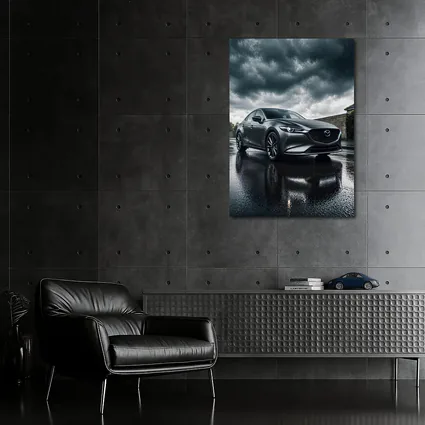 Mazda 6 Sedan Stormy Rainy Dark Sky