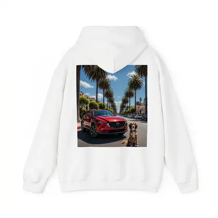 Mazda CX Red SUV Palm Tree Street