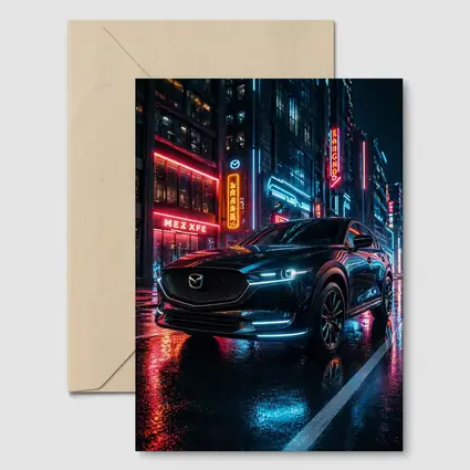 Mazda CX5 Neon City Night Street