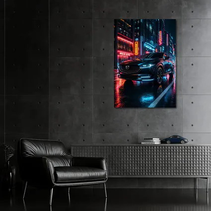 Mazda CX5 Neon City Night Street