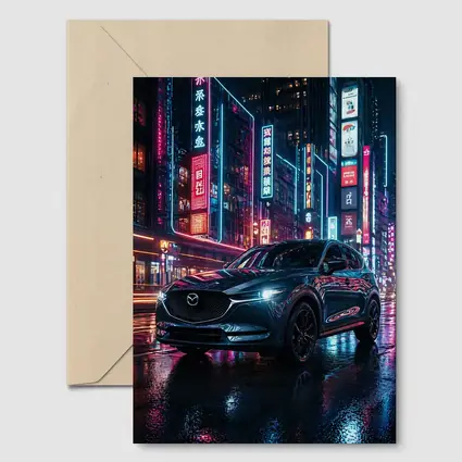 Mazda CX5 Neon City Night Street