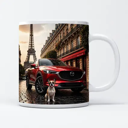 Mazda CX5 Red SUV Paris Eiffel Tower