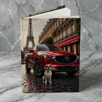 Mazda CX5 Red SUV Paris Eiffel Tower