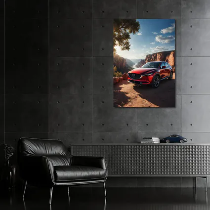 Mazda CX5 Red SUV Canyon Sunset View