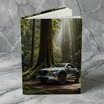 Mazda CX Silver SUV Forest Setting
