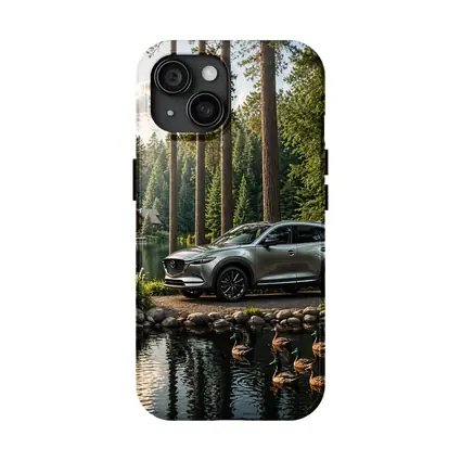 Mazda CX-9 Parked By Forest Lake