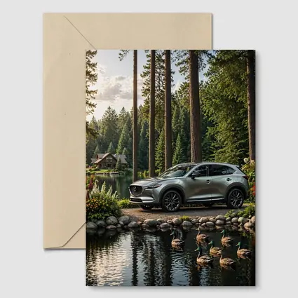 Mazda CX-9 Parked By Forest Lake
