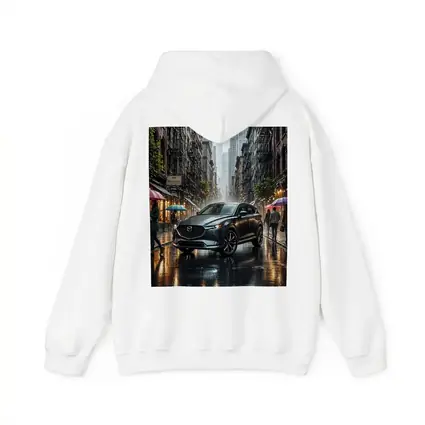 Mazda CX-9 Rainy City Street Scene