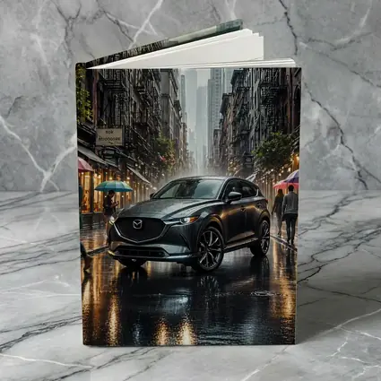 Mazda CX-9 Rainy City Street Scene