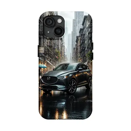 Mazda CX-9 Rainy City Street Scene