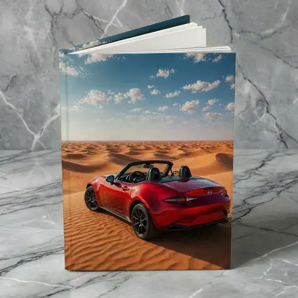 Mazda MX5 Red Convertible Desert Dunes
