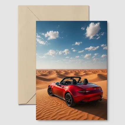 Mazda MX5 Red Convertible Desert Dunes