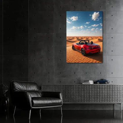 Mazda MX5 Red Convertible Desert Dunes