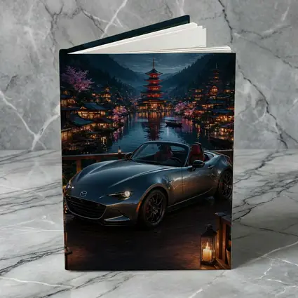 Mazda MX5 Miata Japanese Pagoda Night Scene