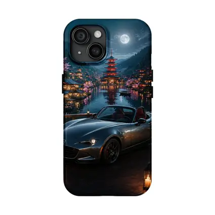 Mazda MX5 Miata Japanese Pagoda Night Scene