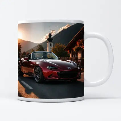 Mazda MX5 Miata Red Alpine Village Road