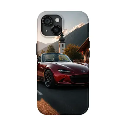 Mazda MX5 Miata Red Alpine Village Road