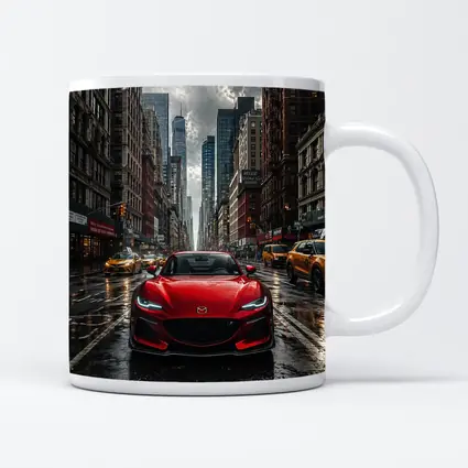 Mazda RX8 Red Car New York Street