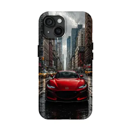 Mazda RX8 Red Car New York Street