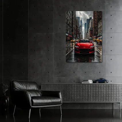Mazda RX8 Red Car New York Street