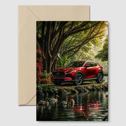 Mazda CX5 Red SUV By River