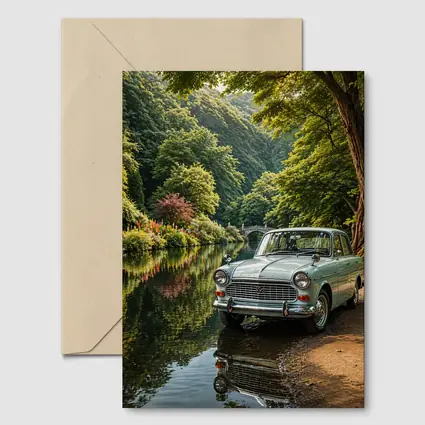 Mazda Classic Car By Scenic River