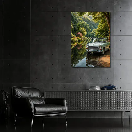Mazda Classic Car By Scenic River