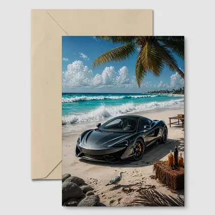 McLaren 570S Parked On Tropical Beach