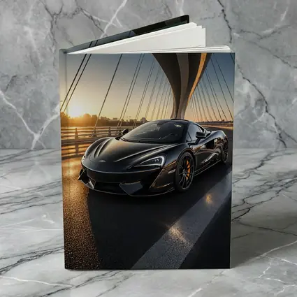 McLaren 570S Black Supercar Bridge Sunset