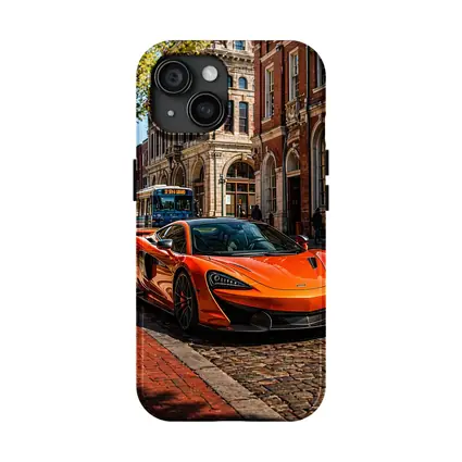 McLaren 570S Orange Supercar City Street